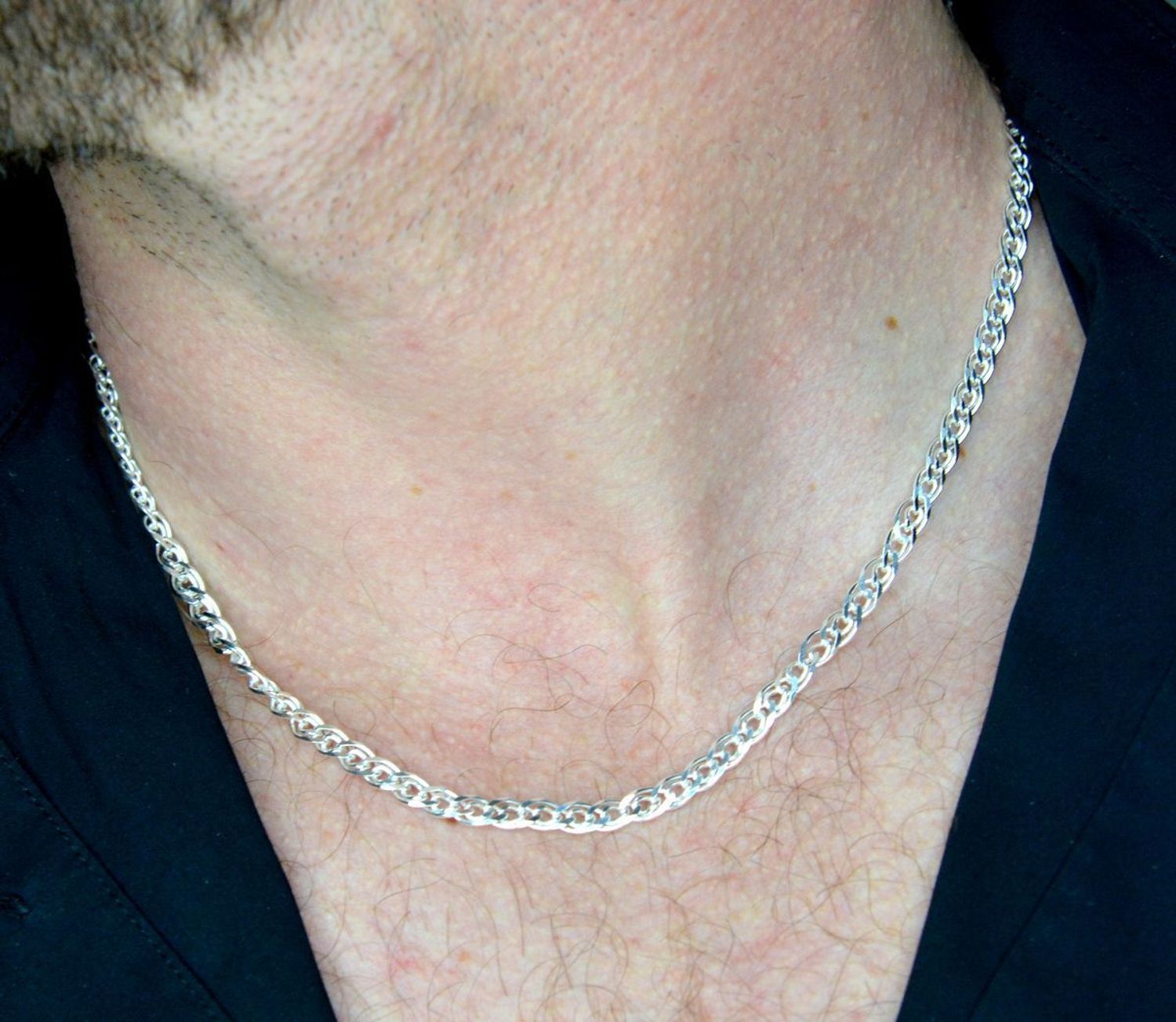 Srebrny łańcuszek 925 mona lisa 5 mm DIA-LAN-759687-80--925 5mm. Srebrny łańcuszek najwyższej próby srebra 925. Łańcuszek srebrny o splocie mona lisa idealny na prezent. Łańcuszek srebrny o wadze 13,30 gram i szerokości 5 mm (1).jpg